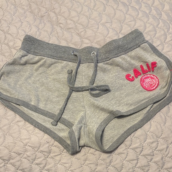 Pants - 3/30 ❤️ Gray Athletic Shorts with Pink Embroidery